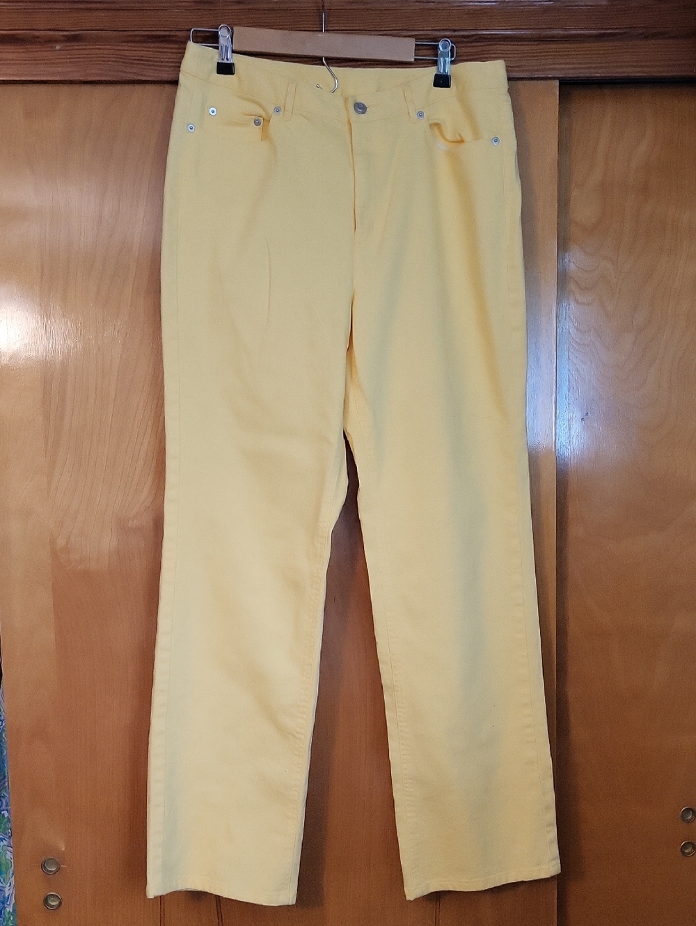 Talbots Yellow Straight-Leg Pants